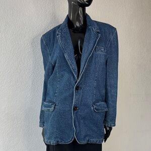 Liz Claiborne Dark Blue Denim Blazer